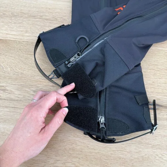 Hillsound Unisex Armadillo LT Gaiter Size Small Black Full Zip Waterproof HSG004 - Picture 3 of 12